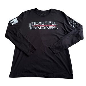 “Beautiful Badass” Black Long Sleeve Shirt